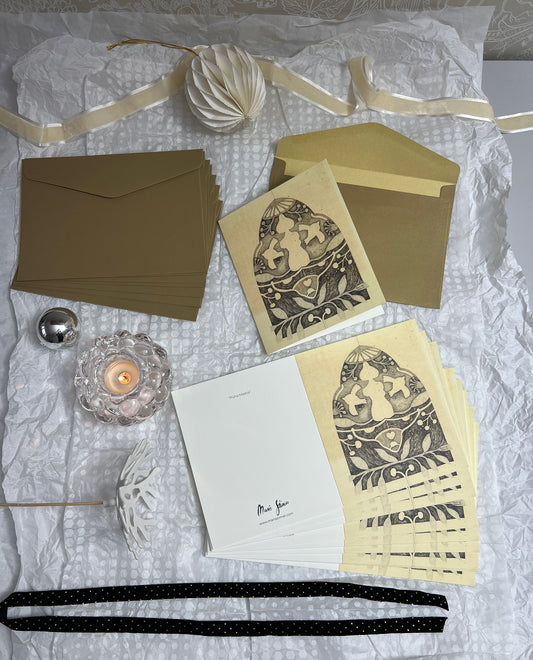 Set of two folded cards "Holy Mary"