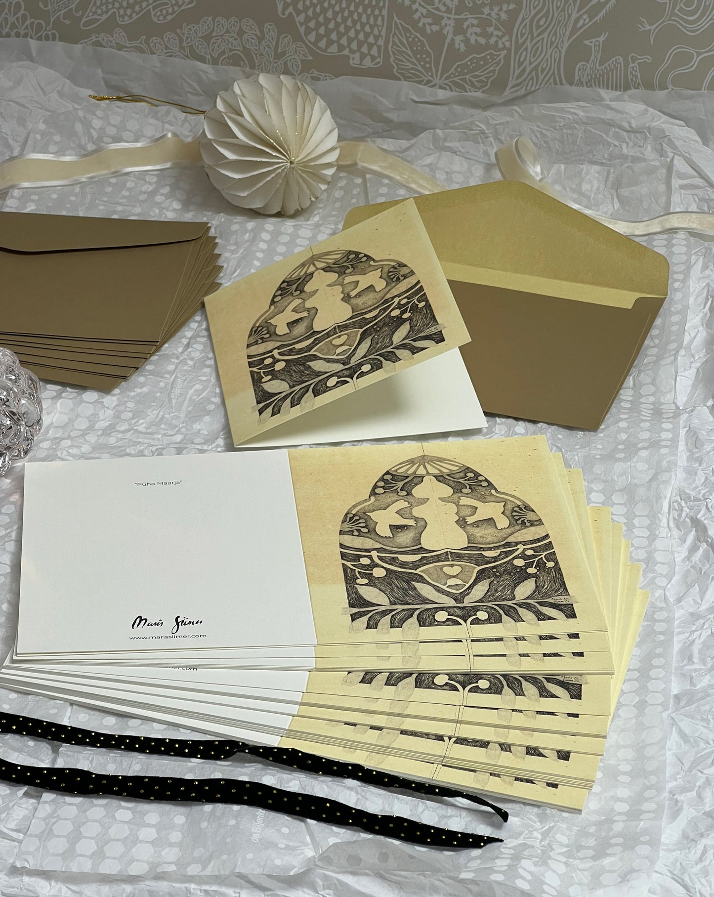 Set of ten folded cards "Holy Mary"