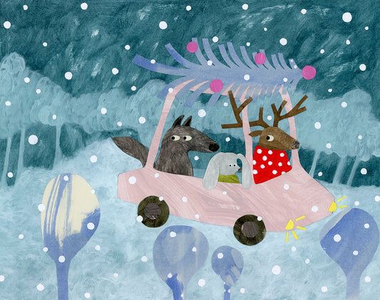 Set of five Christmas cards “A Few Days Before Christmas Eve”