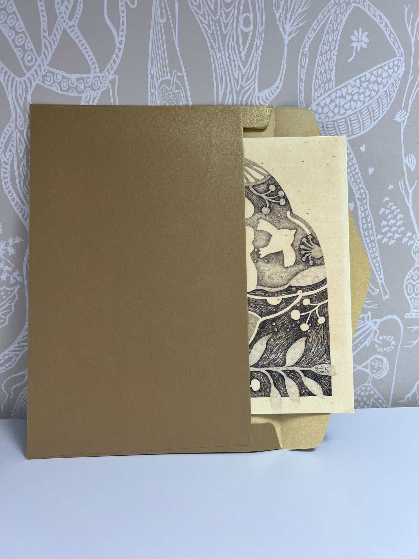 Set of ten folded cards "Holy Mary"