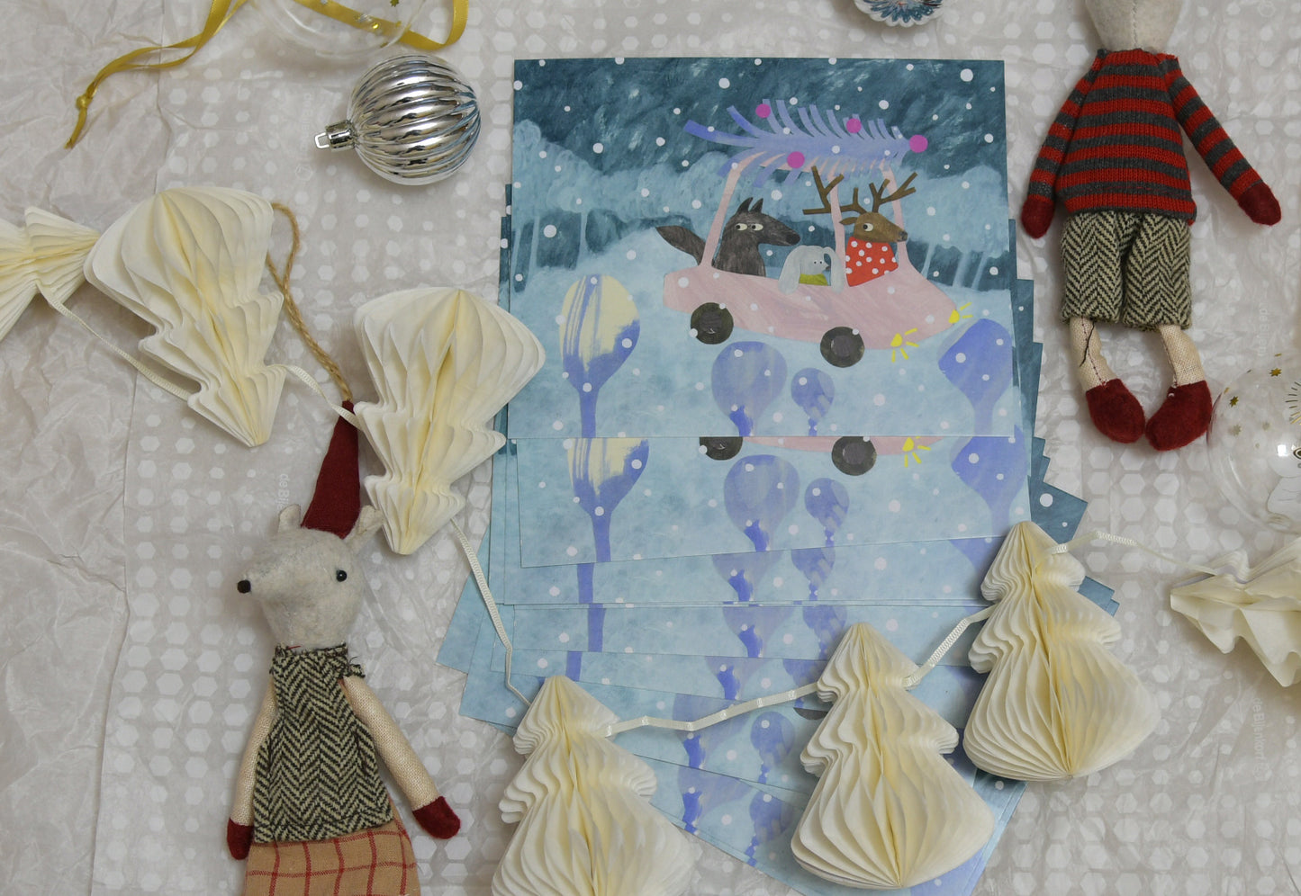 Set of five Christmas cards “A Few Days Before Christmas Eve”